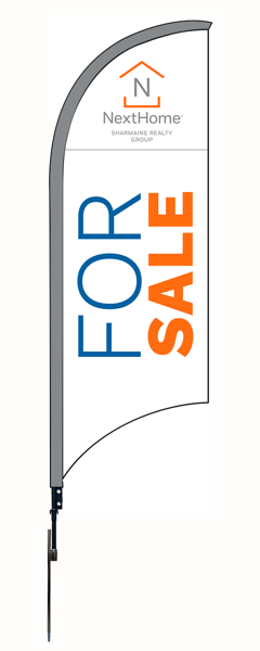 For Sale Feather Flag Unit, 9-Foot- Printed on both sides